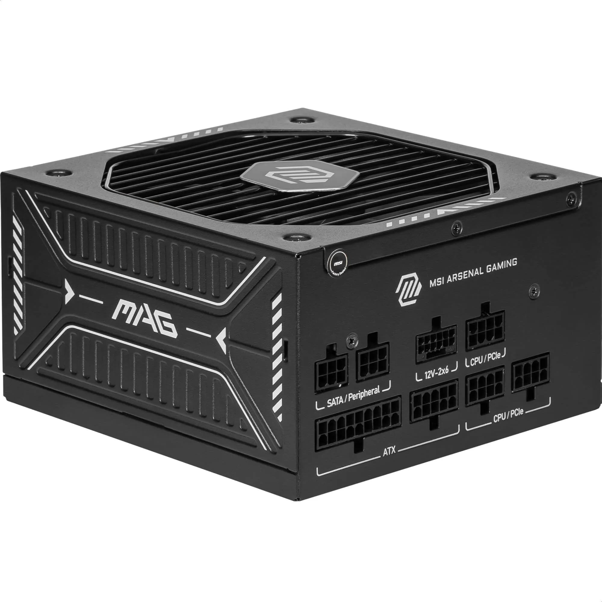 MSI MAG A750GLS PCIE5 Power Supply Unit, 750W, 80 PLUS Gold, ATX 3.1, PCIe 5.1 GPU Support, Native 12V-2x6, Dual-color 12V-2x6 connector, ATX PSU, Embossed Jacket Cables