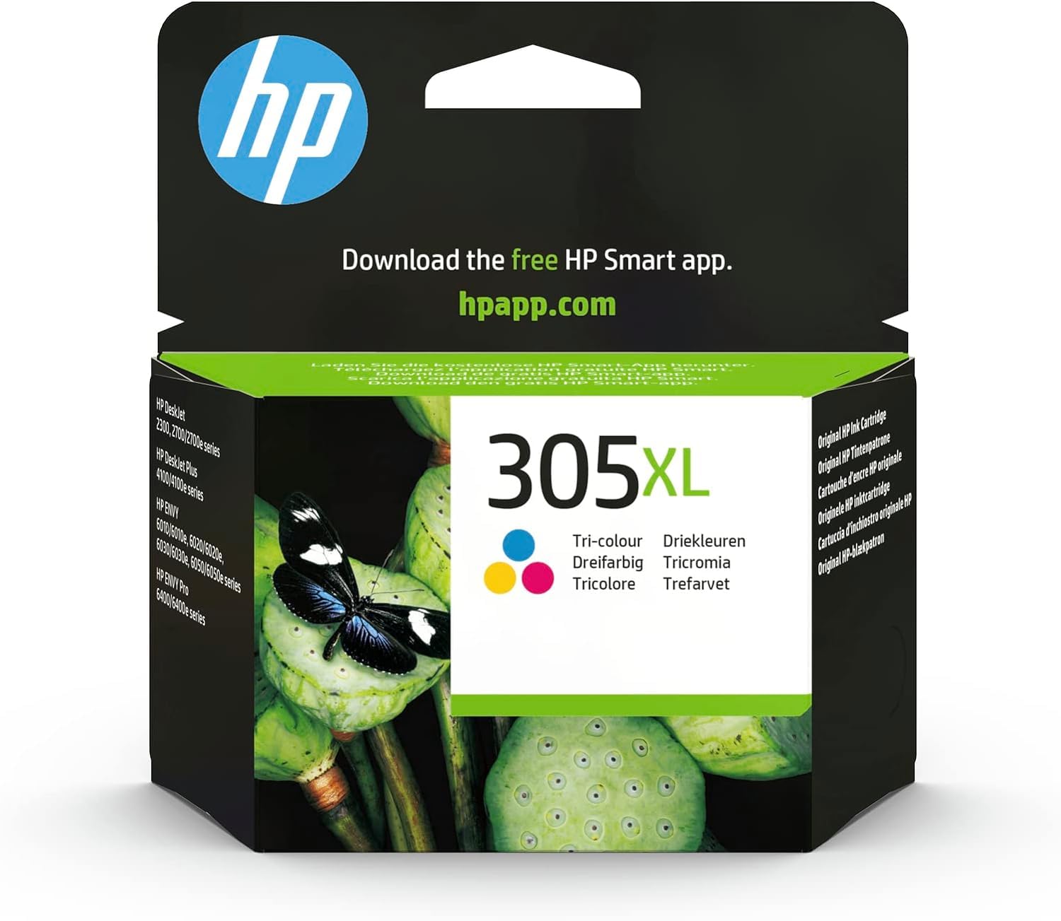 HP 305XL Tri-color High Yield Original Ink Cartridge (3YM63AE) - Works with: HP DeskJet 2710, 2720, 4120, 4130, ENVY 6010, 6020, 6030, 6032, 6420, 6430, 6432e