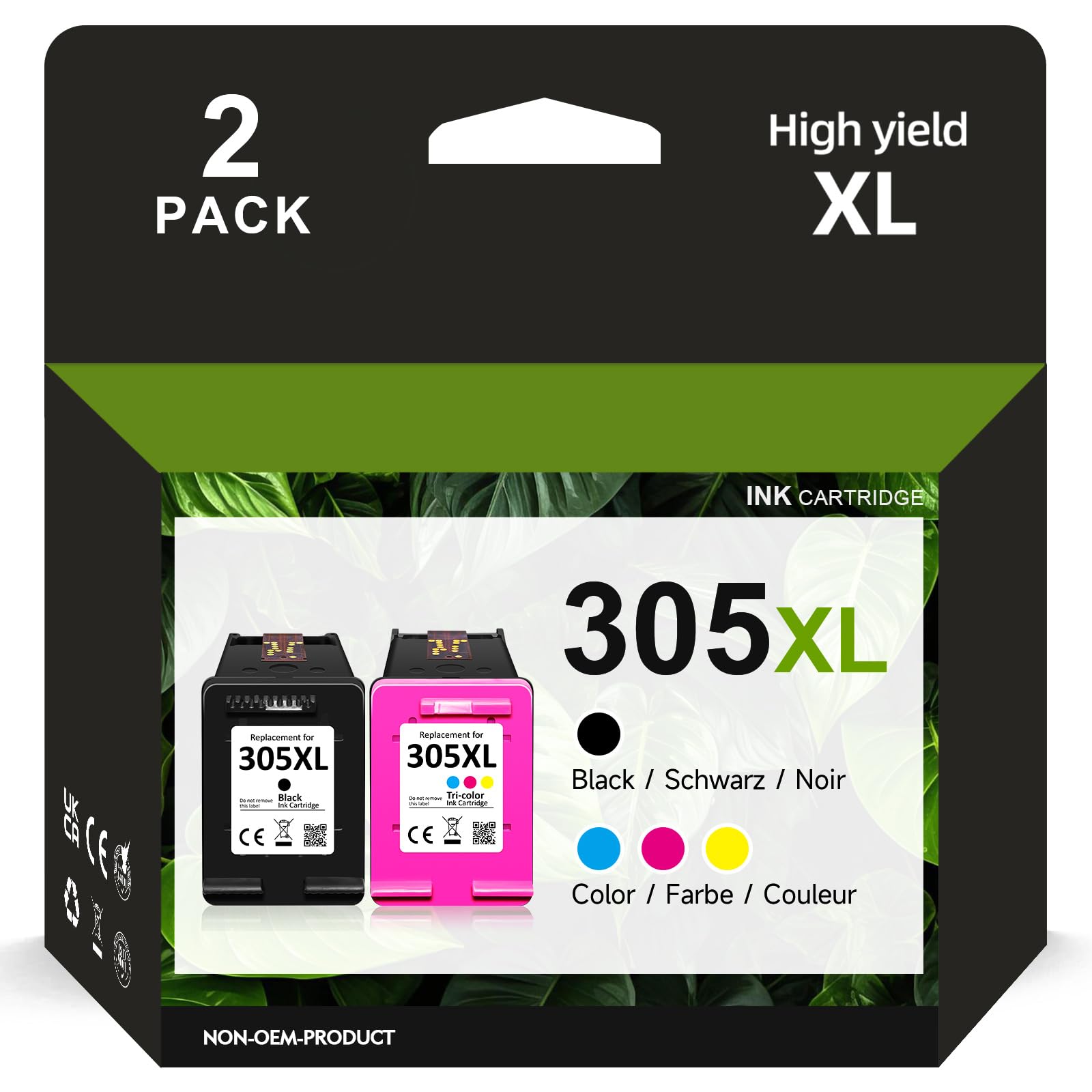 305XL Ink Cartridges Black and Colour, 305XL for HP 305 Ink Cartridges Replacement for HP 305 for DeskJet 2700 2710 2720e 4110e Deskjet Plus 4100 4130e Envy 6000 6010e 6020e 6030e Envy Pro 6400