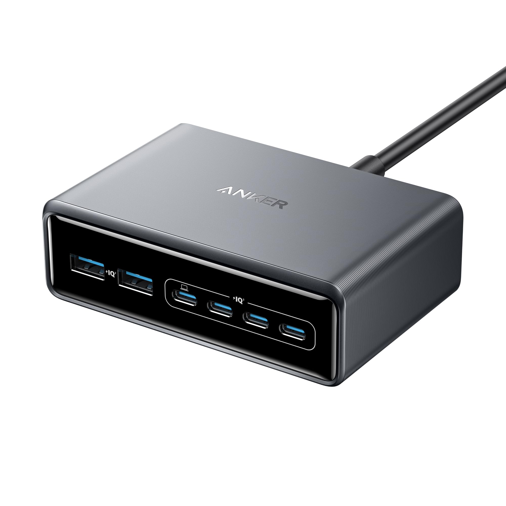 Anker Prime Charger, 200W 6-Port GaN Charging Station, Fast Charging USB C Charger, Compatible with iPhone 17/16/16 Pro/15 Pro, MacBook Pro/Air, iPad Pro, Dell XPS, Galaxy S23/S22, Note20, and More