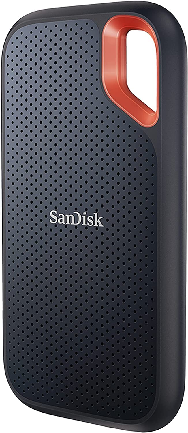SanDisk Extreme Portable SSD 1TB (up to 1050 MB/s read, 1,000MB/s write, NVMe SSD, USB-C, External Solid State Drive, IP65 rated for dust and water resistance, Updated Firmware) Black