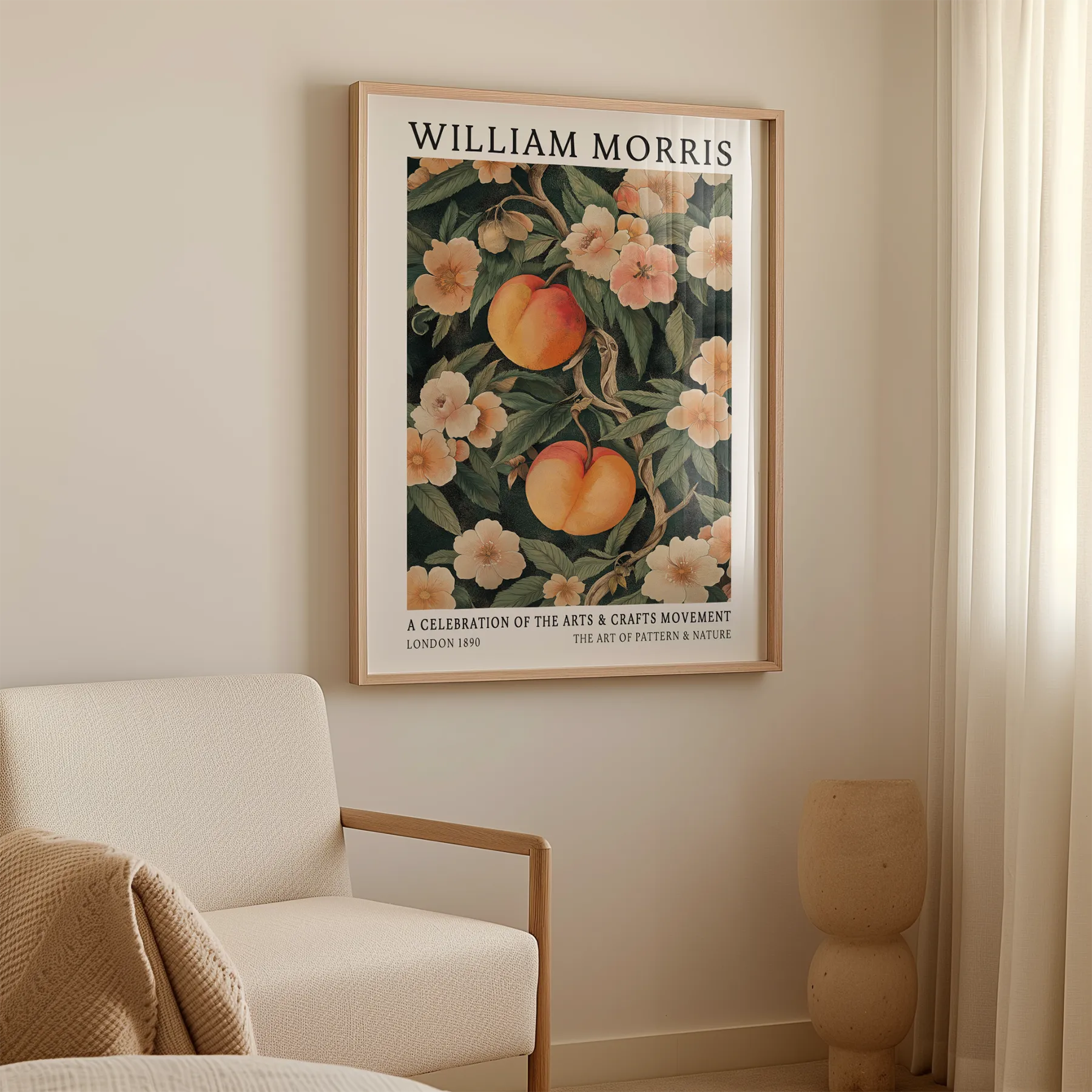 William Morris Peach Print - Alternate view